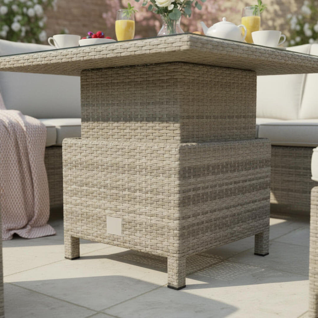 Square Corner Set with Height Adjustable Table