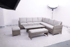 Large Square Corner Sofa Set with Height Adjustable Table
