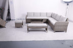 Large Square Corner Sofa Set with Height Adjustable Table
