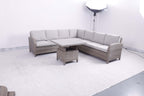 Large Square Corner Sofa Set with Height Adjustable Table