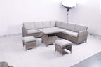 Large Square Corner Sofa Set with Height Adjustable Table