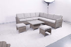 Large Square Corner Sofa Set with Height Adjustable Table
