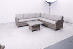 Large Square Corner Sofa Set with Height Adjustable Table
