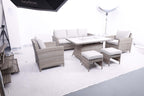 3-Seater Sofa Set, 2 Armchairs & Firepit Table