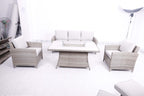 3-Seater Sofa Set, 2 Armchairs & Firepit Table