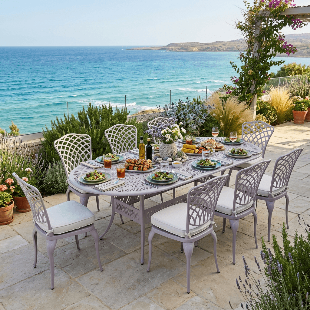 Armless 8 Chair Dining Set
