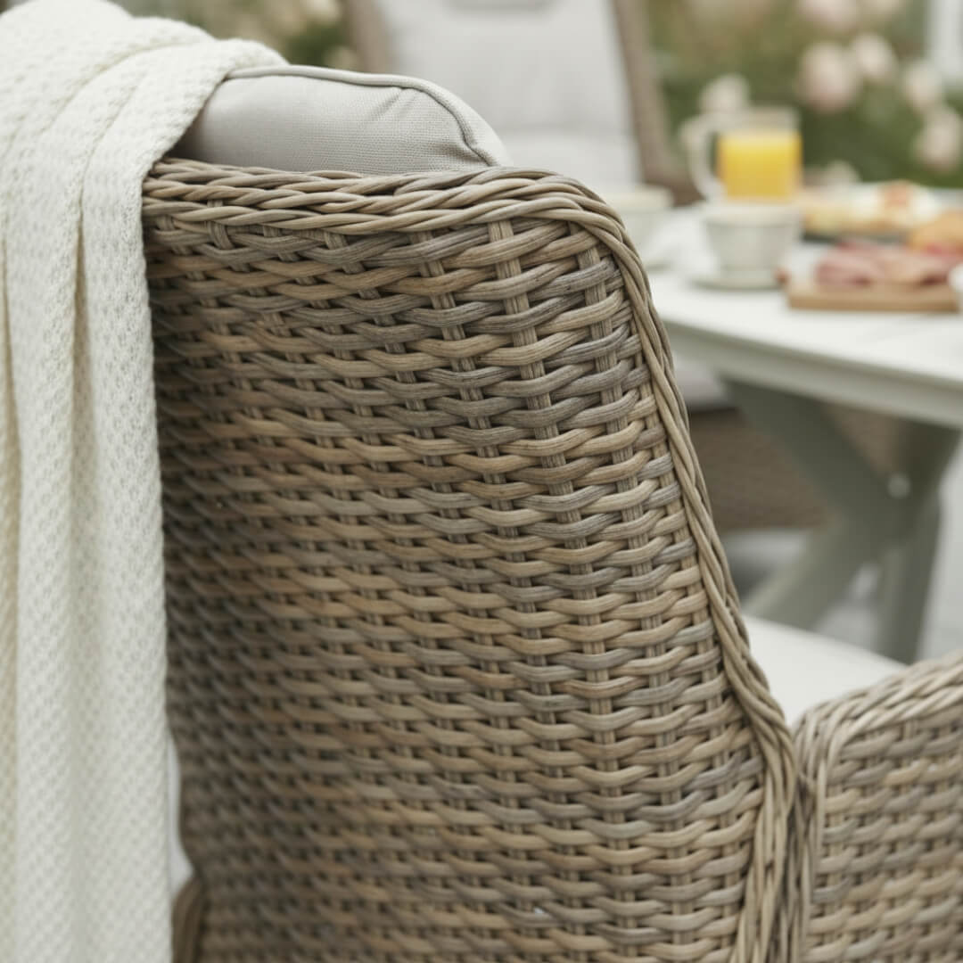 6 Chair Reclining Wingback Dining Set