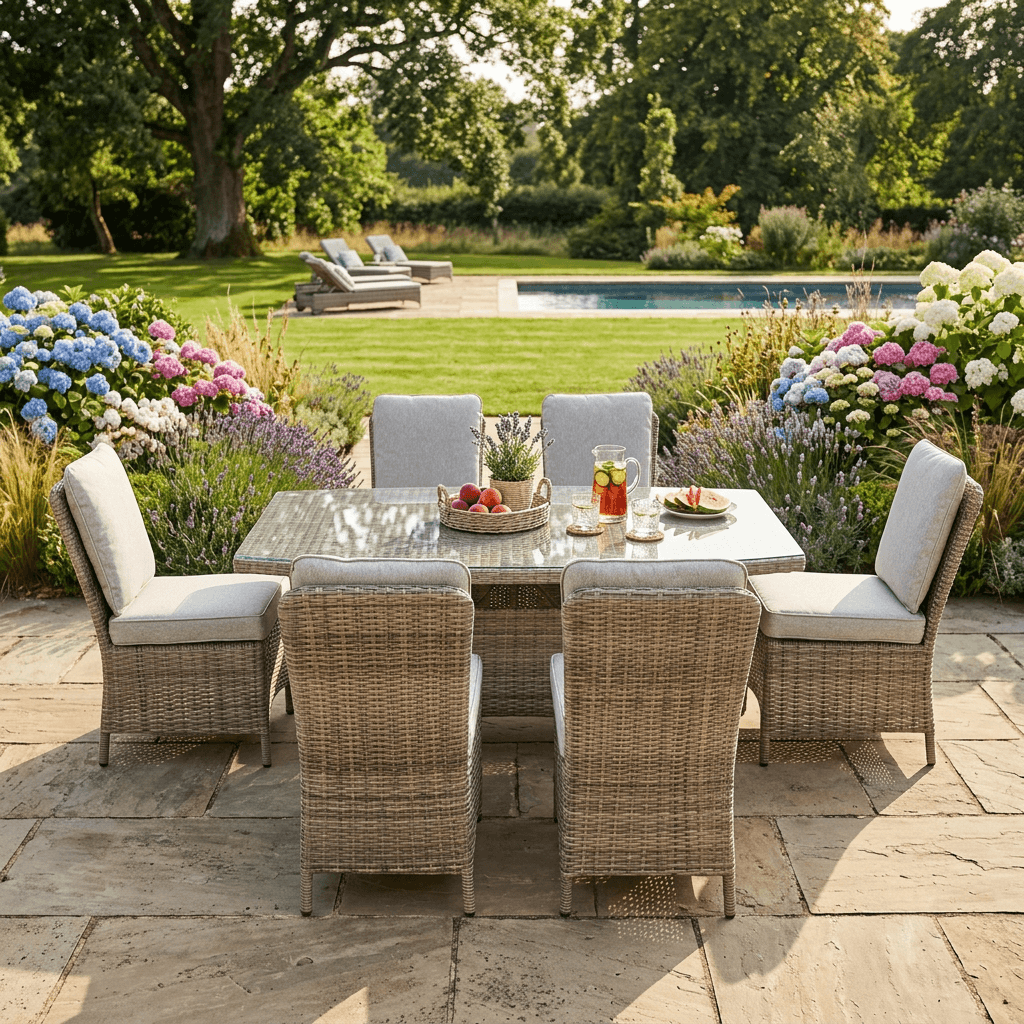 Armless 6 Chair Dining Set