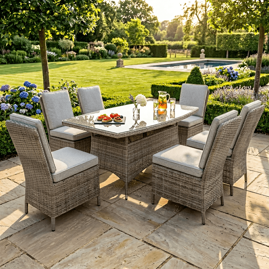 Armless 6 Chair Dining Set