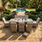 Armless 8 Chair Dining Set