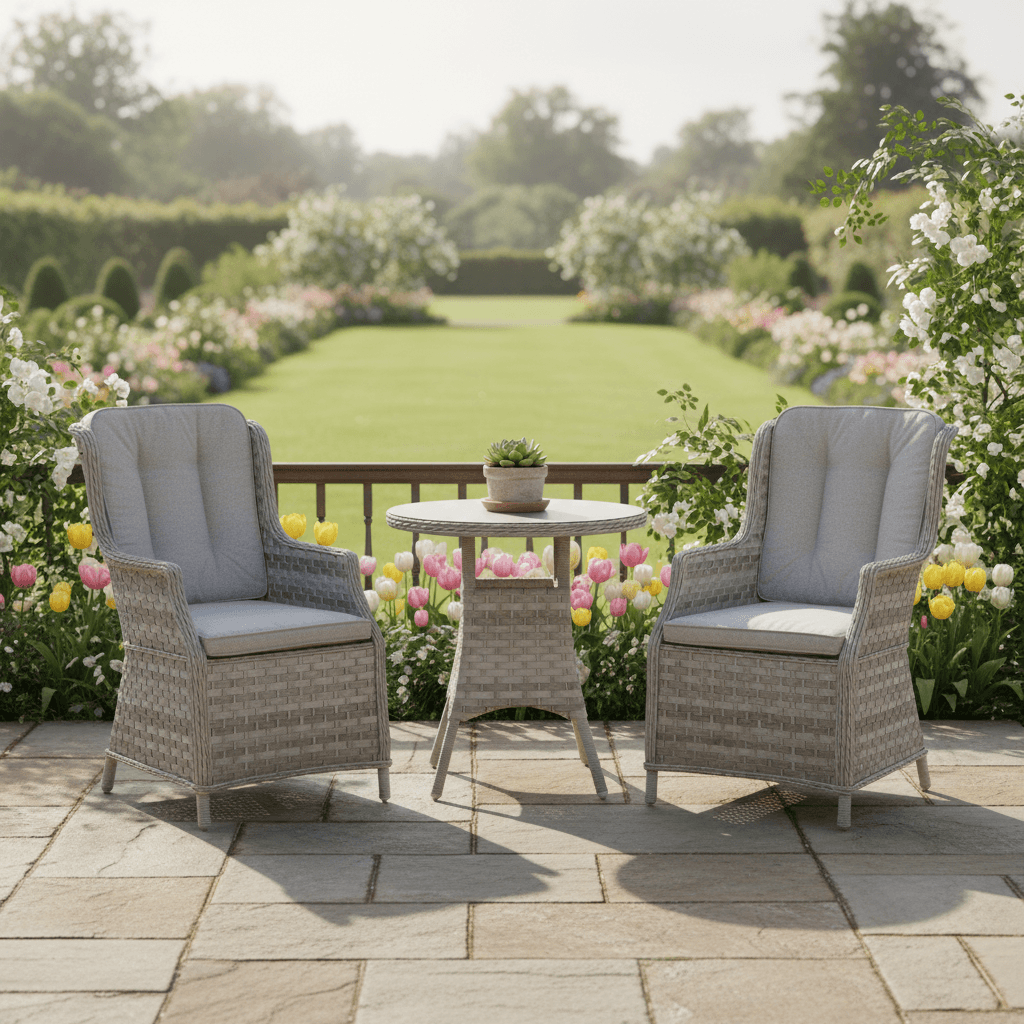 2 Seat Wingback Bistro Set with Table