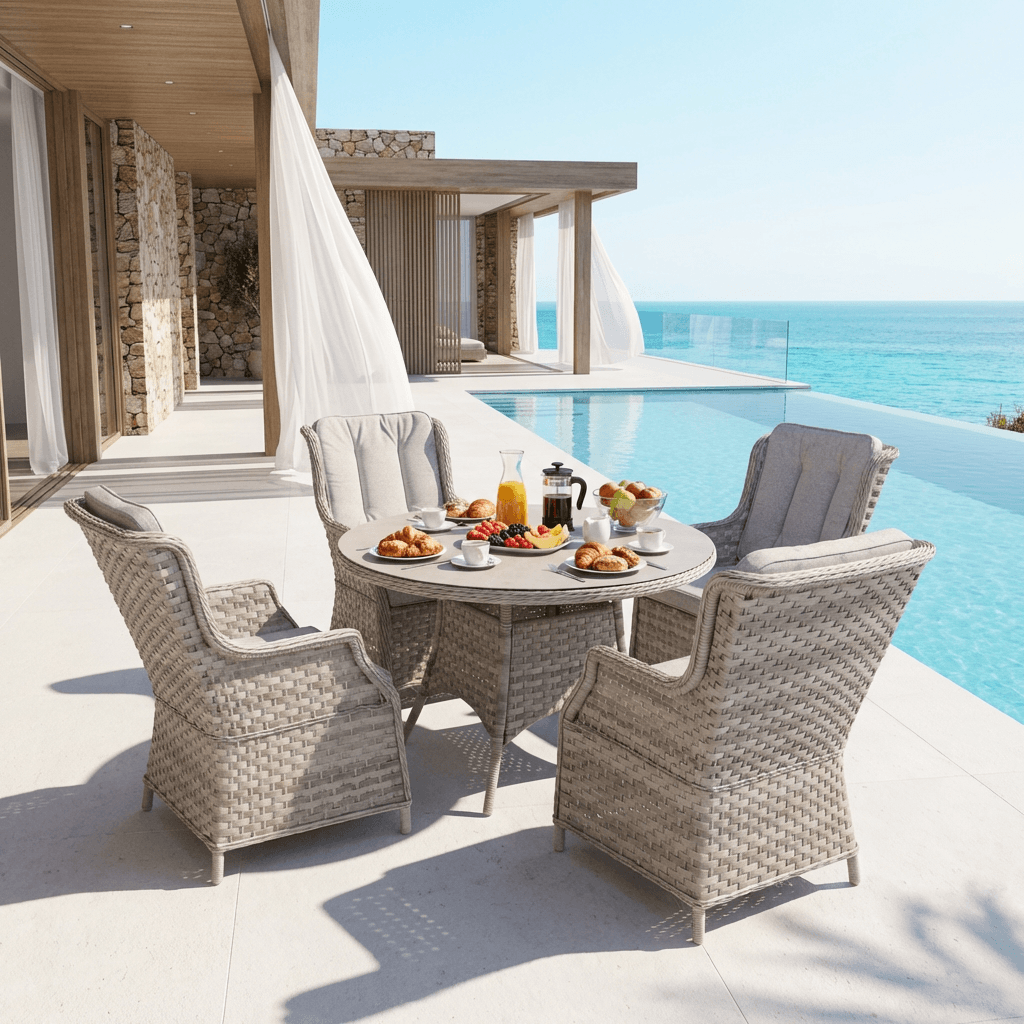 4 Chair Wingback Dining Set