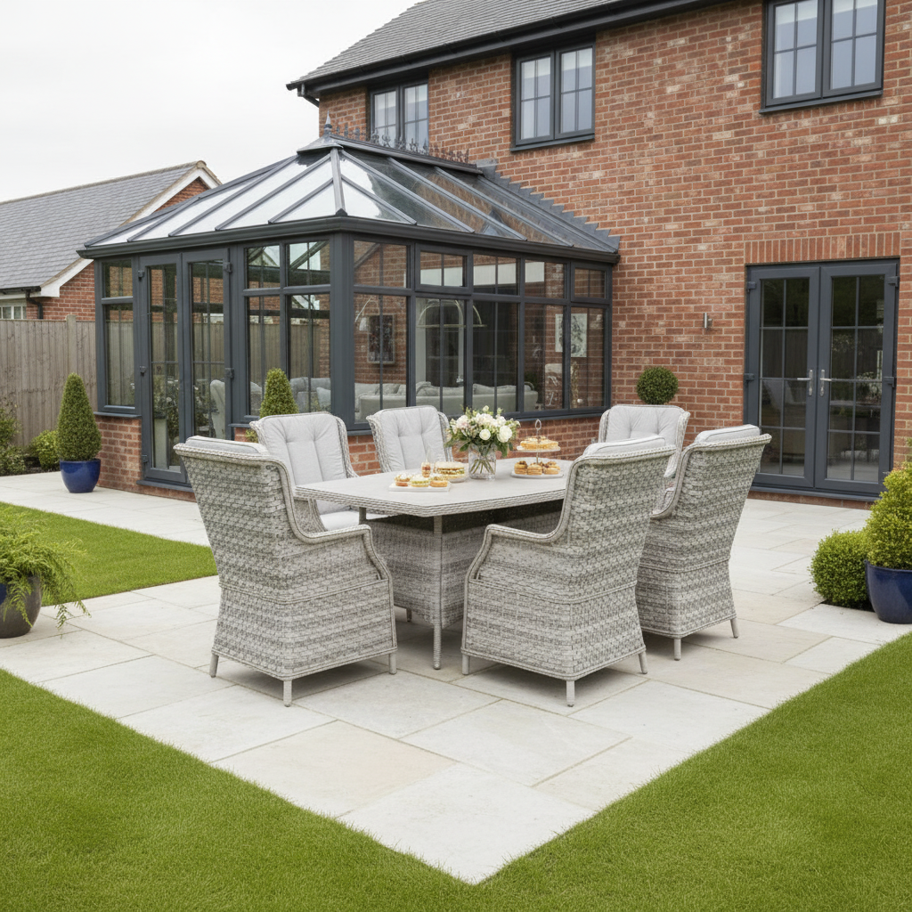 6 Chair Wingback Dining Set