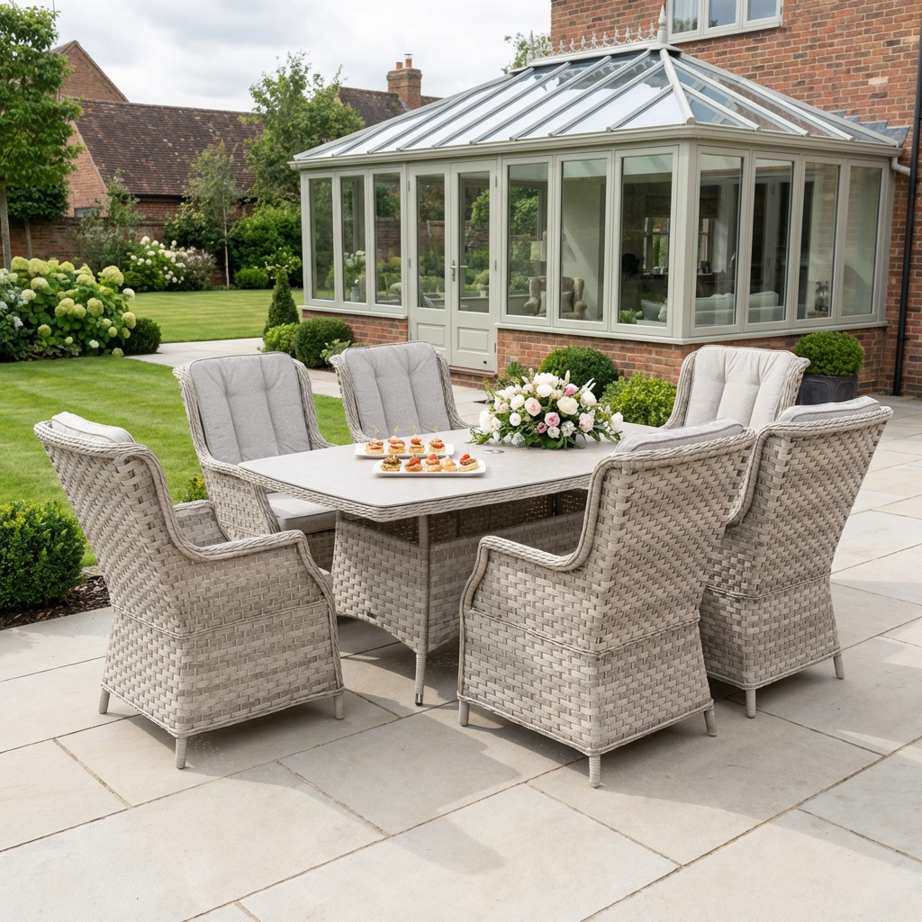 6 Chair Wingback Dining Set