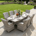 8 Chair Wingback Dining Set