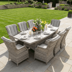8 Chair Wingback Dining Set