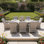 8 Chair Wingback Dining Set