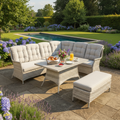 L Corner Sofa Set with Bench, Standard Table