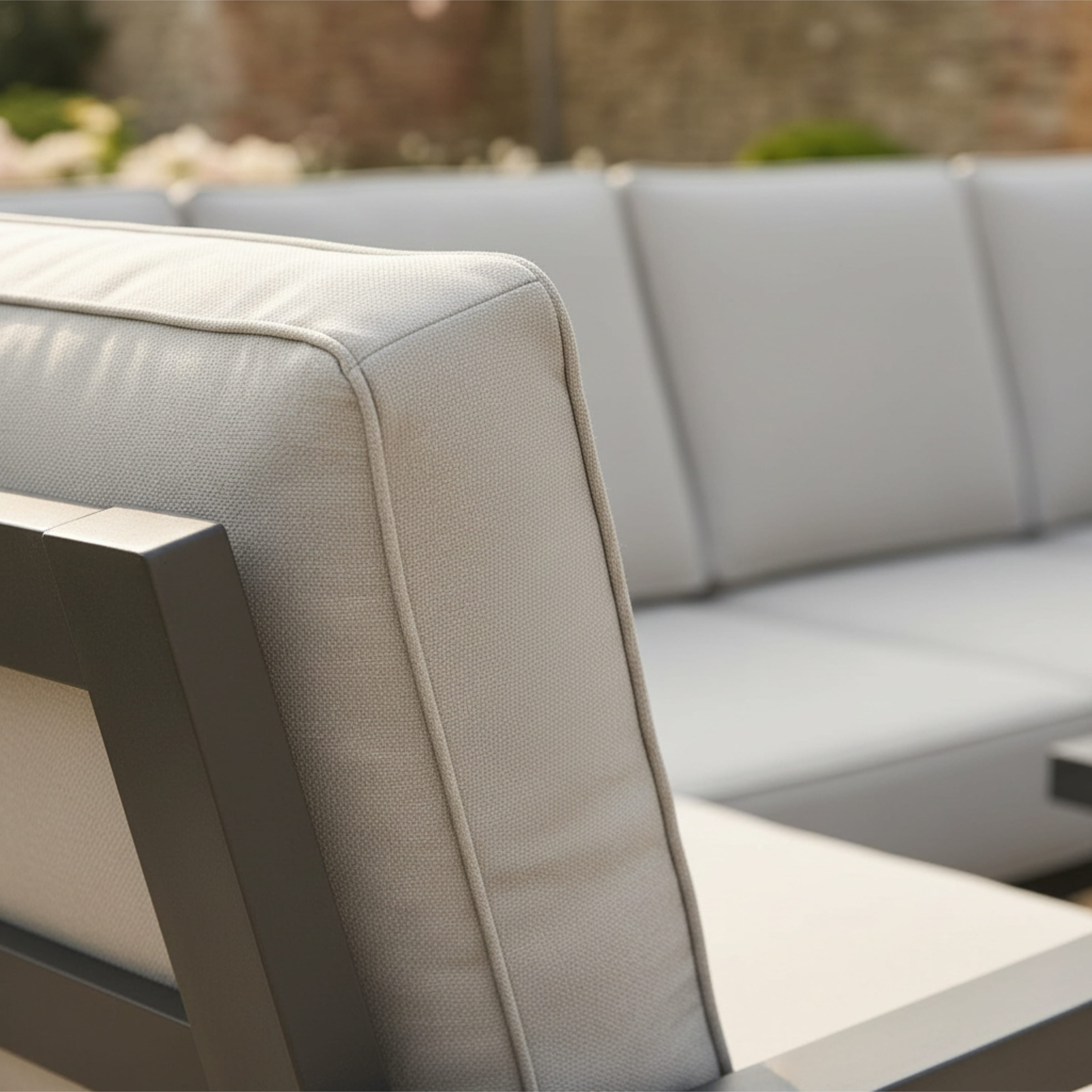 L Corner Sofa Set with 2 Stools & Height Adjustable Table