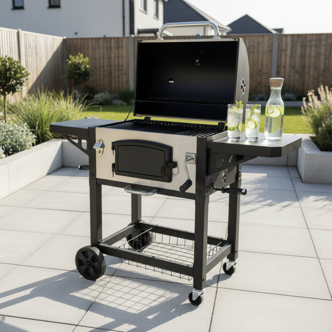 Rhyno Large Deluxe Charcoal BBQ