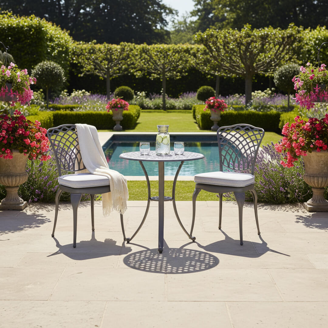 Armless 2 Seat Bistro Set with Table