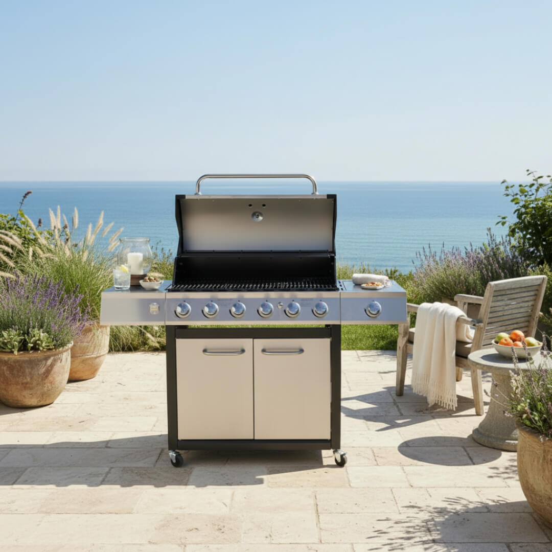 Rhyno Deluxe 6 Burner Gas BBQ