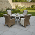 4 Chair Reclining Wingback Dining Set