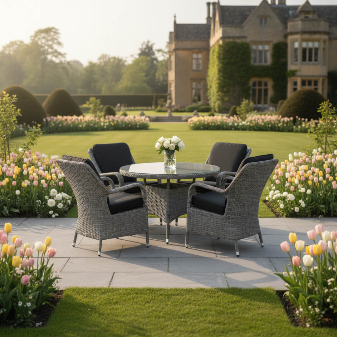 4 Chair Deluxe Dining Set