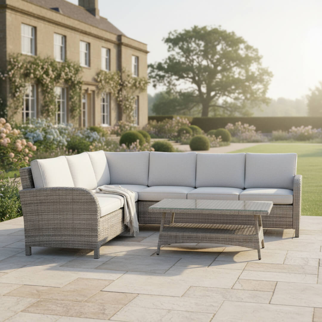 L Corner Sofa Set with Coffee Table
