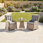 2 Seat Reclining Wingback Bistro Set with Table