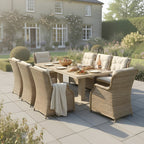 8 Chair Wingback Dining Set