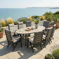 8 Chair Reclining Dining Set