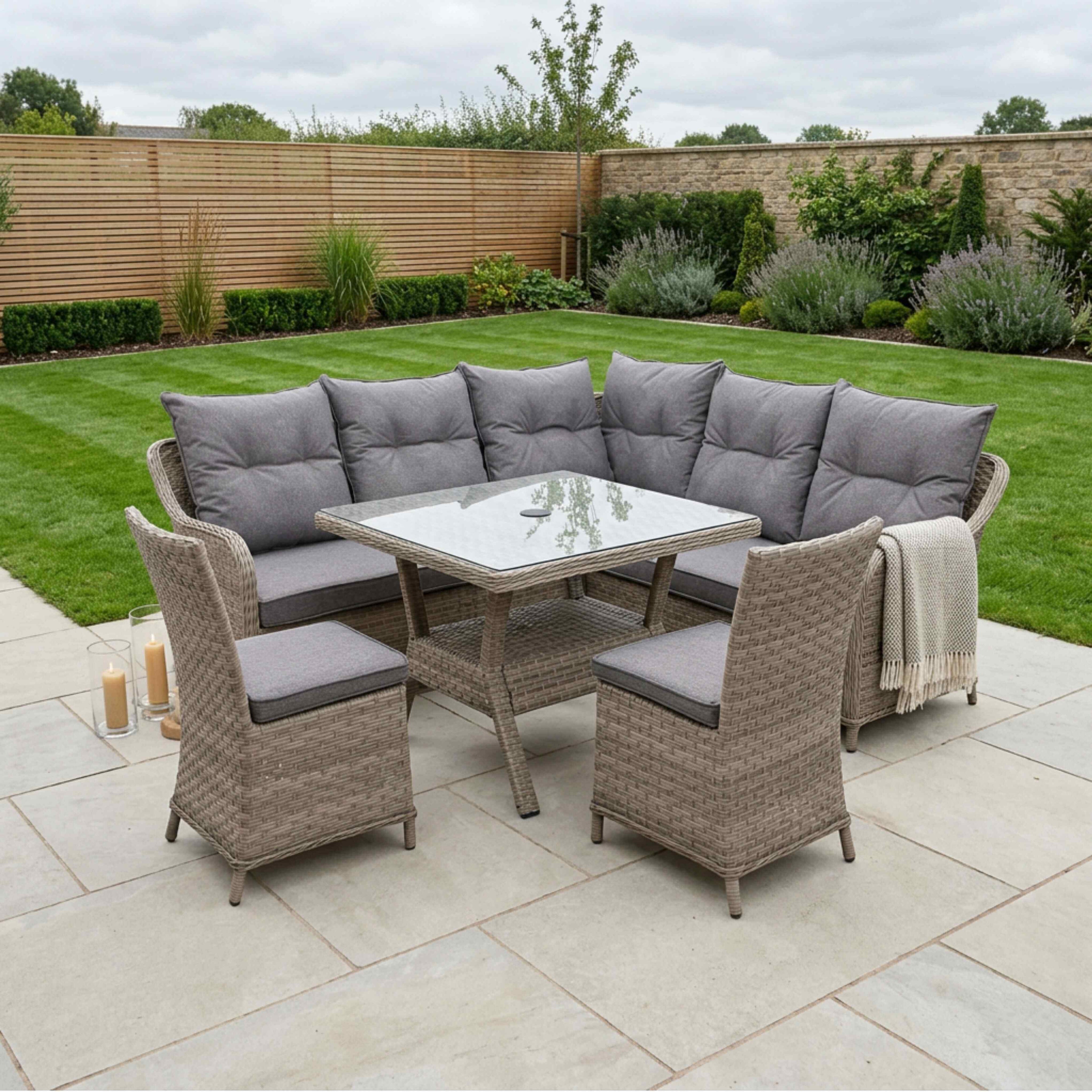 Square Corner Set with 2 Armless Chairs & Standard Table