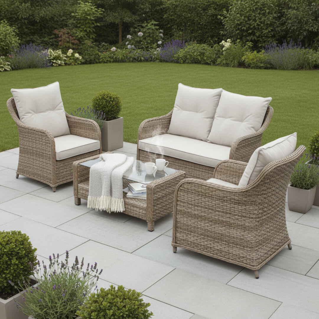 2-Seater Sofa Set with 2 Armchairs & Coffee Table