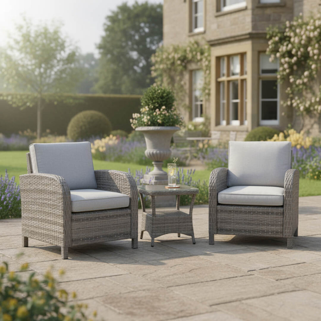 2 Chair Lounge Bistro Set with Side Table