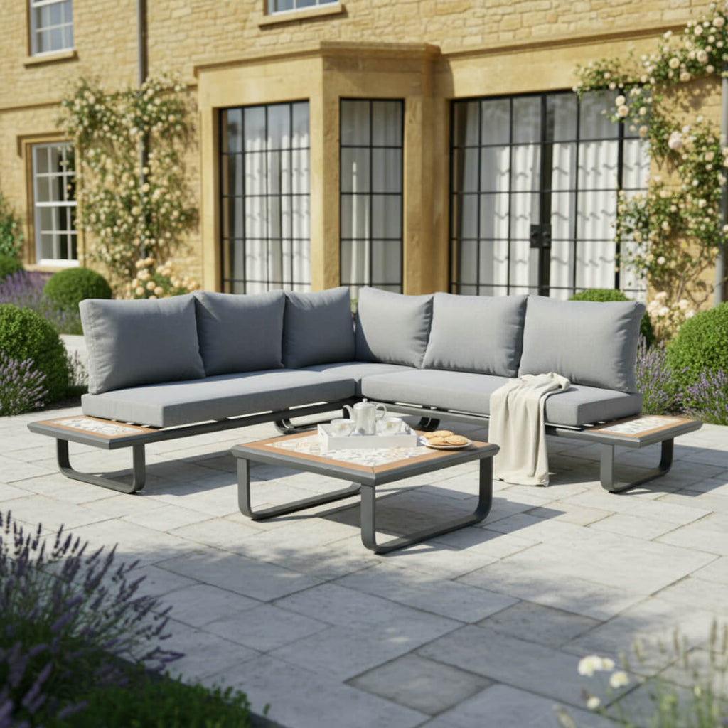 Square Corner Sofa Set with Coffee Table