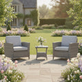 2 Chair Lounge Bistro Set with Side Table