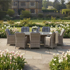 8 Chair Wingback Dining Set