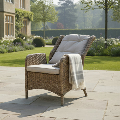 2 Seat Reclining Wingback Bistro Set with Table