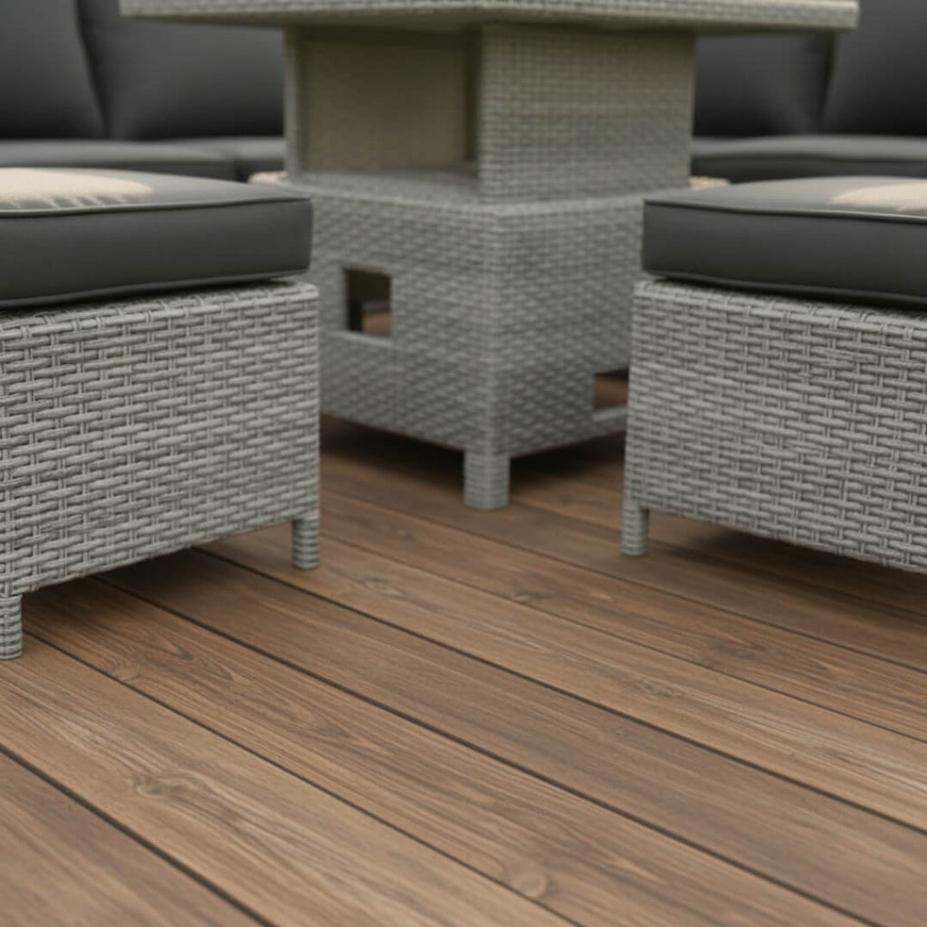 Square Corner Set with 2 Stools & Height Adjustable Table