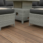 Square Corner Set with 2 Stools & Height Adjustable Table