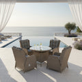 4 Chair Reclining Dining Set