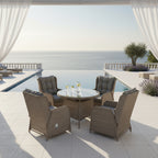 4 Chair Reclining Dining Set