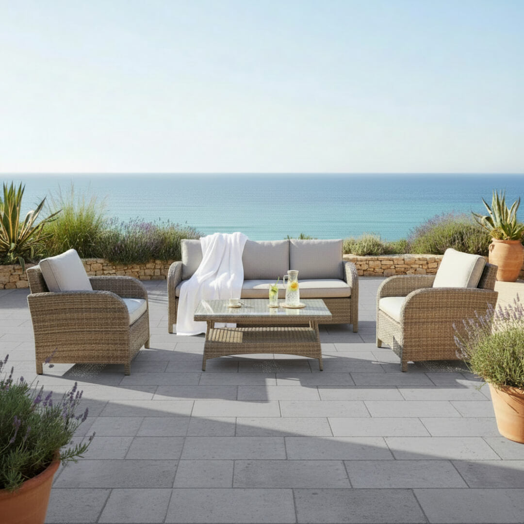 3-Seater Sofa Set with 2 Armchairs & Coffee Table