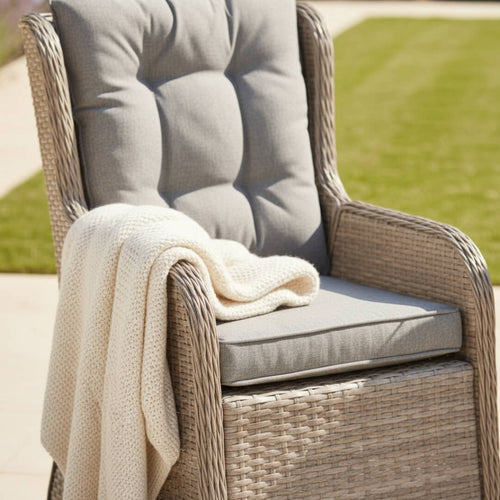 2 Seat Reclining Wingback Bistro Set with Table