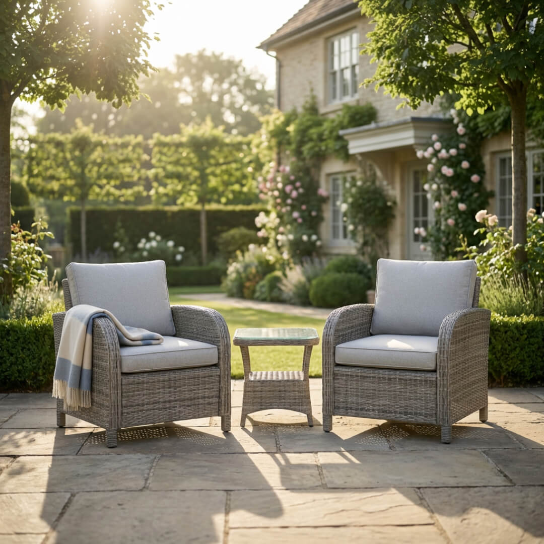 2 Chair Lounge Bistro Set with Side Table