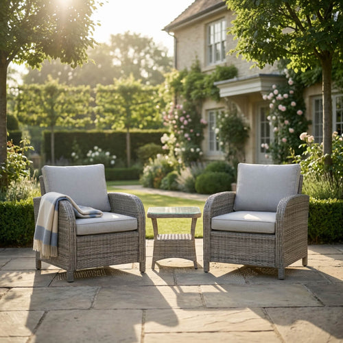 2 Chair Lounge Bistro Set with Side Table
