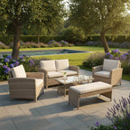 2-Seater Sofa Set with 2 Armchairs & Coffee Table