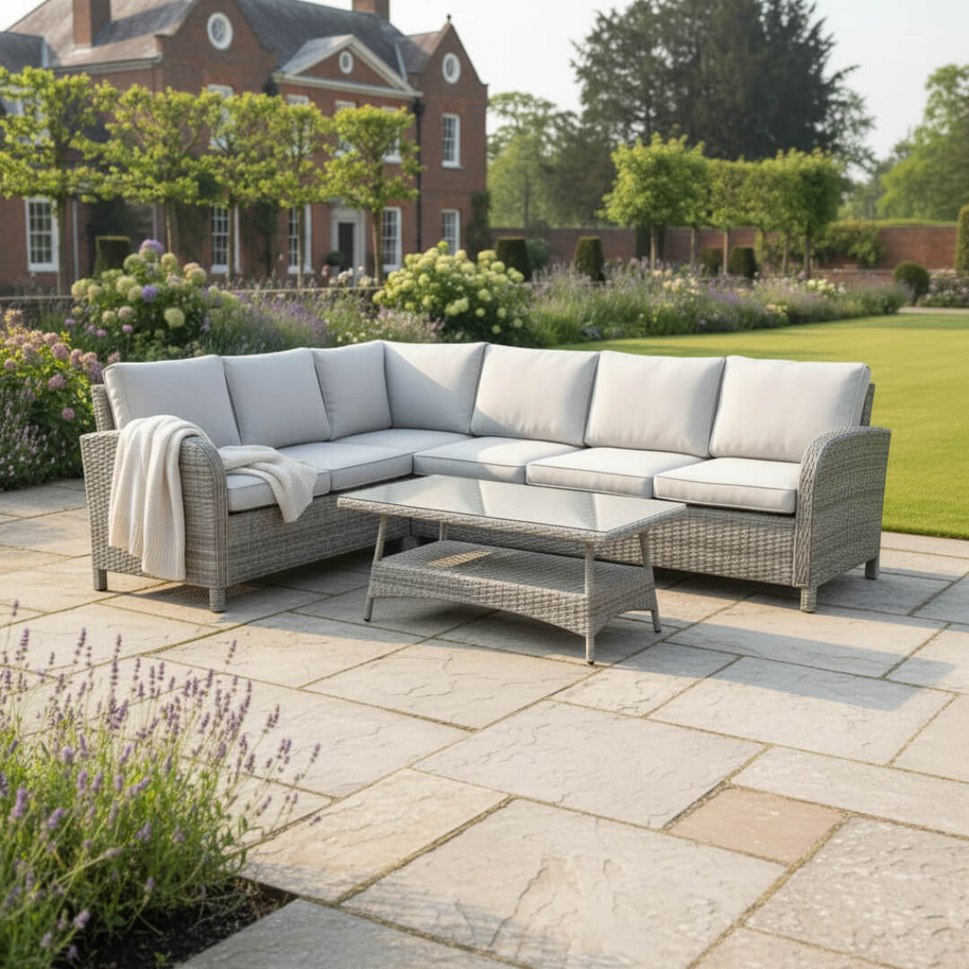 L Corner Sofa Set with Coffee Table