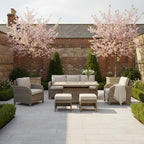 3-Seater Sofa Set with 2 Armchairs & Firepit Table